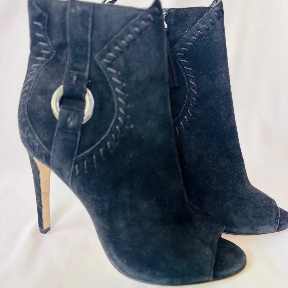 Rebecca Minkoff Ridley Stiletto‎ Heel Peep Toe Booties 8 - Picture 14 of 15
